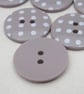 10 Polkadot Mushroom Brown Buttons - Image 3