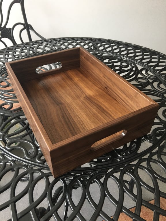 Handmade Solid hardwood Paper Tray: Office Desk Organizer
