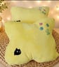 Handmade Two Tone Butterfly Children's Cushions (Set of 2) Yellow & Red