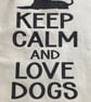 Reusable Tote organic cotton bags with slogan on in glitter vinyl 5oz cotton bag - Image 5