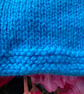 Turquoise baby hat, handknitted, 0-3 months - Image 5