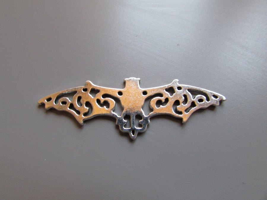 Silver Bat Connector Jewellery Charm Steampunk