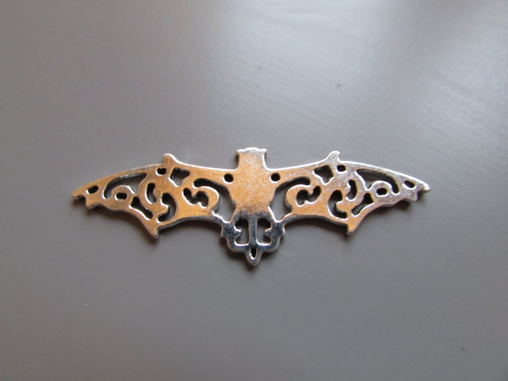Silver Bat Connector Jewellery Charm Steampunk