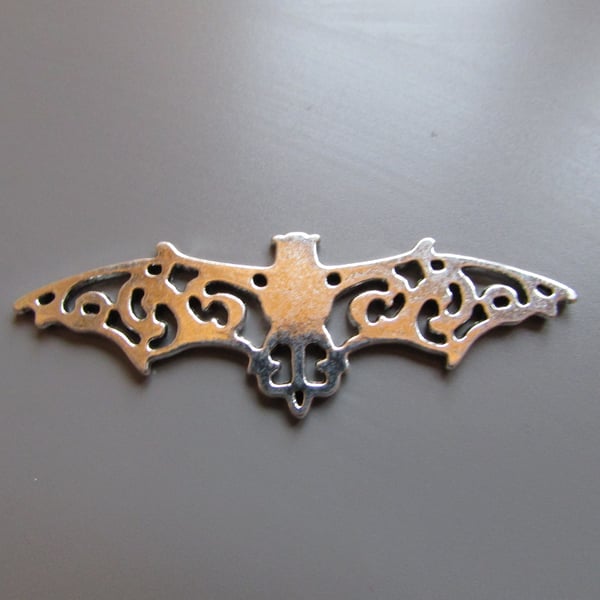 Silver Bat Connector Jewellery Charm Steampunk