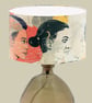 Modern Art Lampshade, Heads Portrait Print Lampshade - Image 1