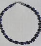 Blue Lapis Lazuli Gemstone Chunky Beaded Chakra Necklace "Blue Paradis" - Image 7