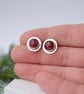 Sterling Silver Ruby Stud Earrings – July Birthstone Fine Jewellery Gift for Her - Image 4