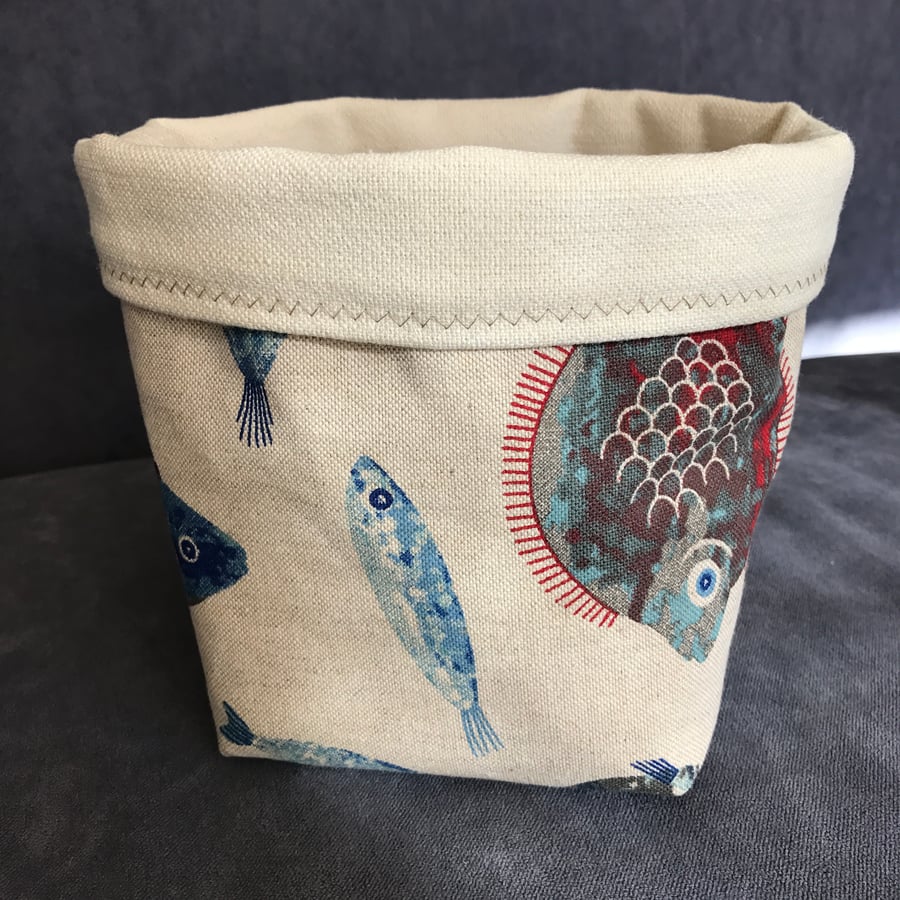 Fish Fabric Storage Bin