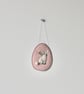 'Bunny on an Egg 5' - Hanging Decoration