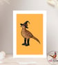 Halloween Pheasant Card – Witch Pheasant in Wellies – Hand Drawn A6 Card - Image 7