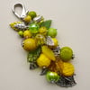 Large Yellow and Green Spring Leaves Handbag Charm   KCJ590