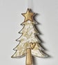 'Christmas Tree with a Metallic Star and Heart'- Hanging Decoration - Image 4