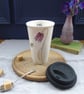 Bee and spring flower bone china travel mug - Image 5