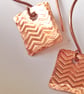 Zigzag Copper earrings  - Image 2