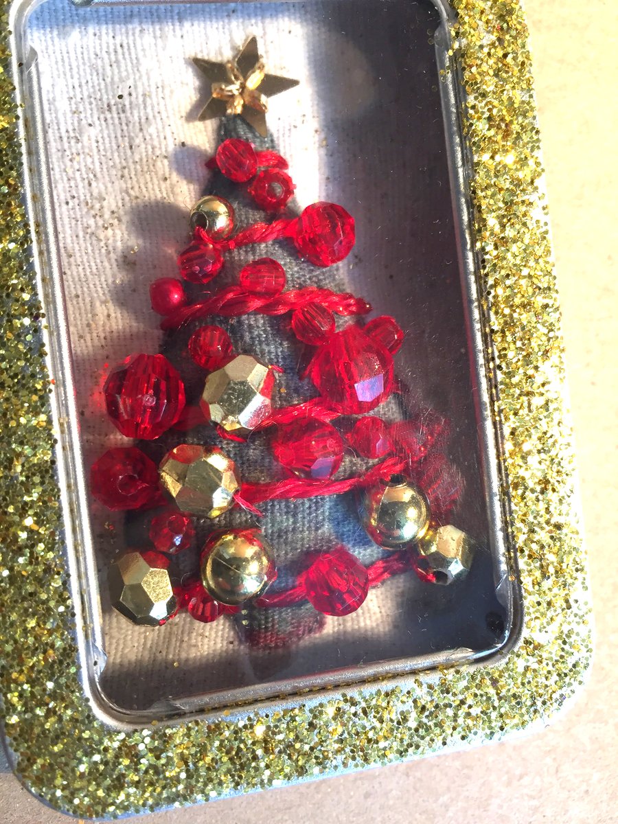 Christmas tree in a tin, Christmas decoration, hanging decoration