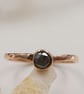 Rose Gold Whisper Ring with Grey Diamond Cabochon : Size K - Image 1
