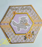 Kitten Hexagonal Birthday Card