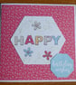 Happy Birthday Card - Stitched Floral Design - Image 10