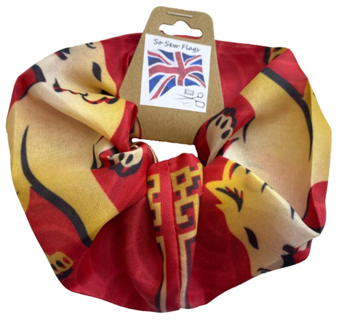 Chinese New Year Of The Tiger Flag Hair Scrunchie Scrunchies Accessory Band