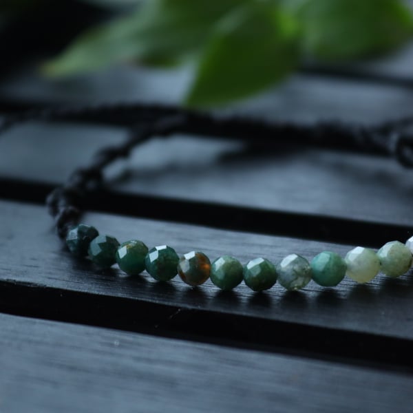 Bracelet with natural stones Moss Agate 