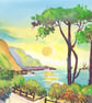 Summers Day, Caswell Bay, Gower, Wales - Original Watercolour in 14 x 11'' Mount - Image 1