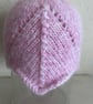 Pretty pink baby hat with peak - Image 4
