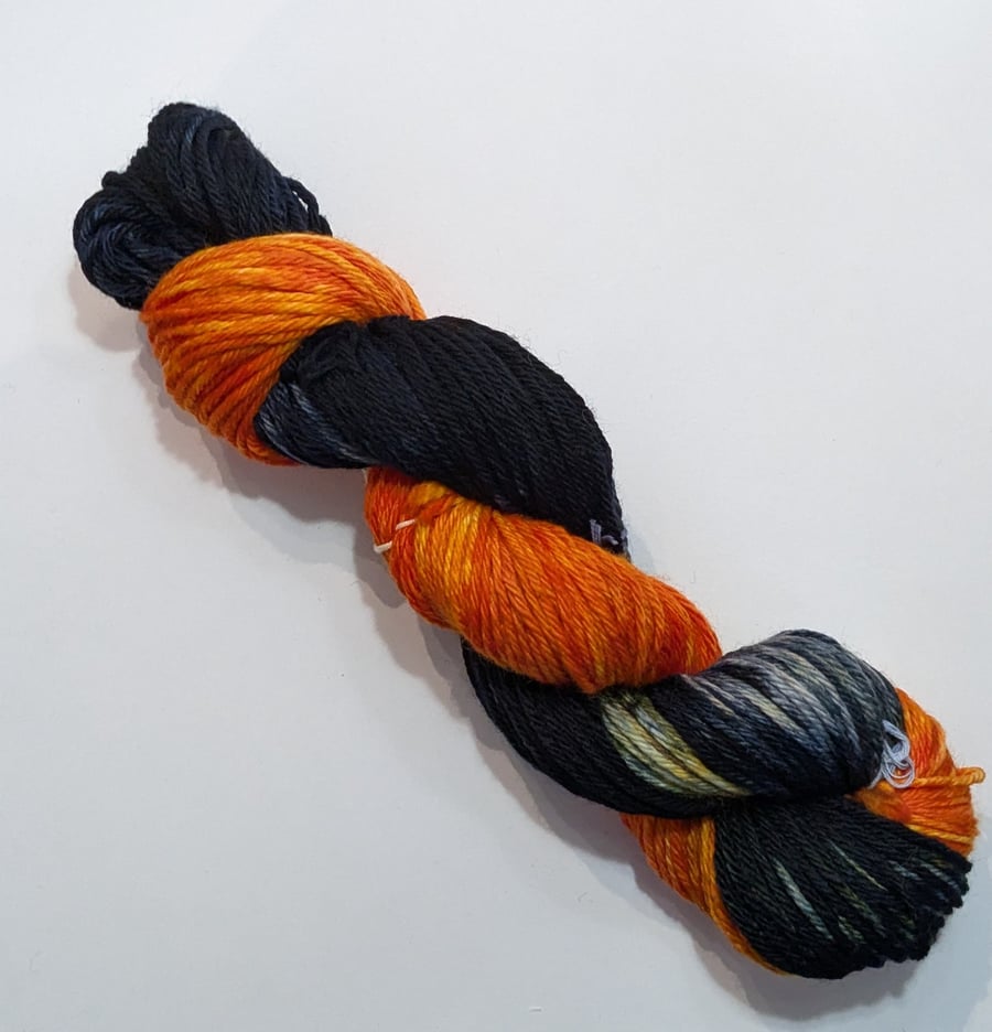 Halloween Hand Dyed Arran Merino Yarn 100g