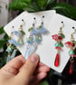 Handmade Stainless steel floral earrings