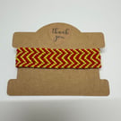 Red and yellow double chevron bracelet 