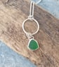 Sterling silver seaglass pendant