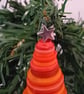 Orange Button Christmas Tree Decoration - Star Topper - Image 3