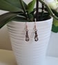 Natural Wire Wrapped Moonstone & Copper Dangle Earrings Gift Crystal Jewellery  - Image 9