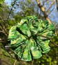 Rainforest leaf scrunchie