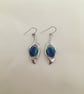 Drop Earrings in Peacock Tones - Image 5