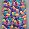  100% Cotton Baby Dungarees Crazy Dinasours 18 months Half Lined