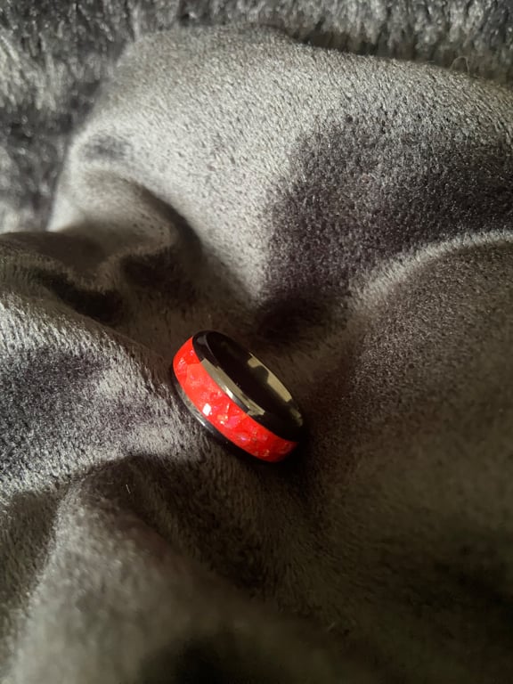 Resin ring handmade with gloss finish