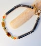 Tourmaline And Hematite Bracelet With Swarovski Crystals - Handmade In Devon - Image 8