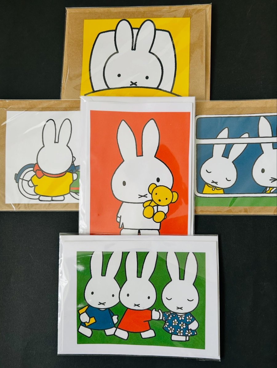 Repurposed Miffy Greeting Cards