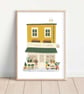Florist Print Cute Flower Shop Illustration Art A5, A4, A3
