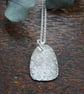 Silver pendant - textured silver - recycled silver 