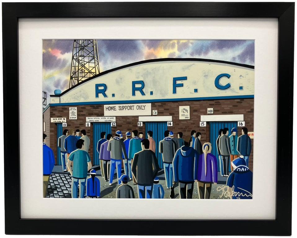 Raith, Framed & Unframed Fine Art Print, Rovers Football FC,Starks Stadium Gift