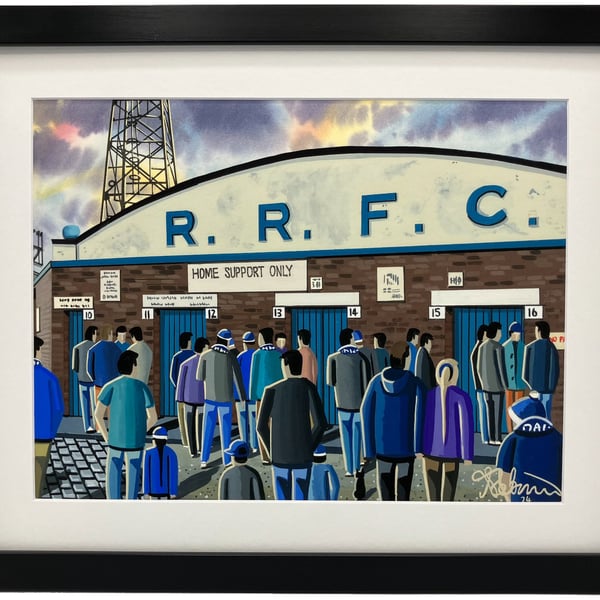 Raith, Framed & Unframed Fine Art Print, Rovers Football FC,Starks Stadium Gift