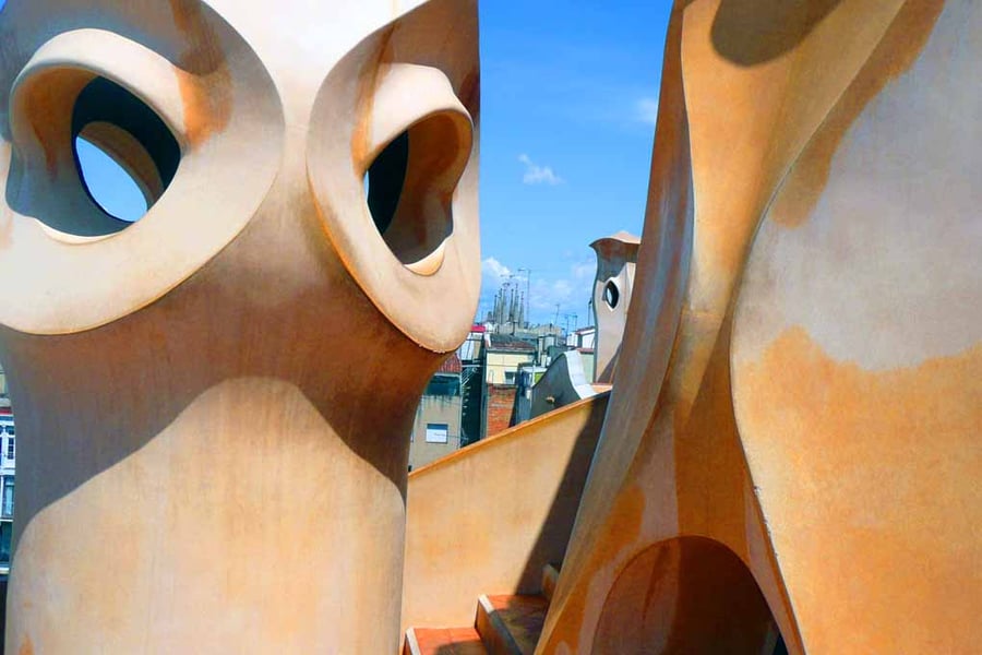 Casa Mila La Pedrera Barcelona Spain 18"x12" Print