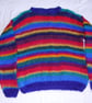 Mohair Jumper in a Unique Rainbow Stripe