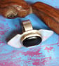 Statement Gemstone Ring - Black Onyx on Sterling Silver - Size L - Image 7