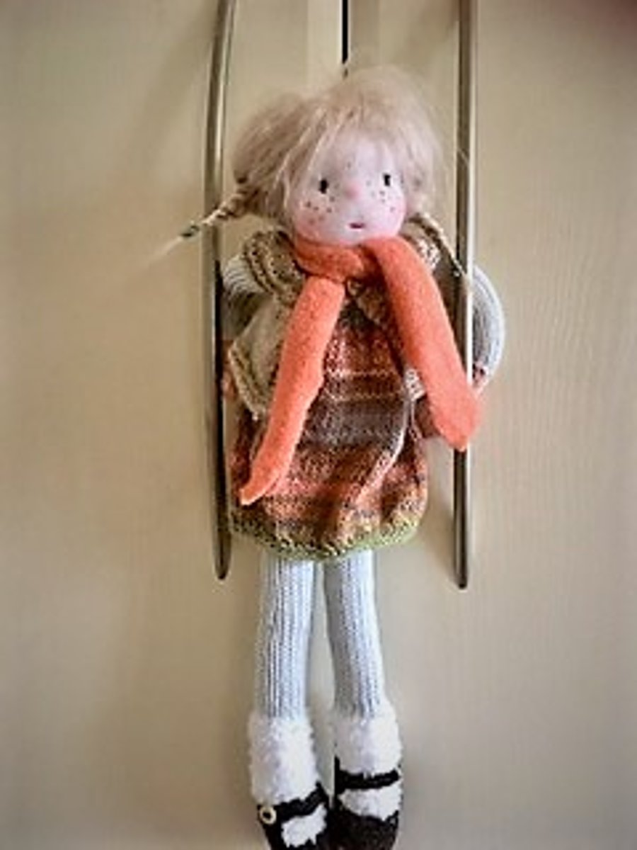 knitted rag doll -Hilda