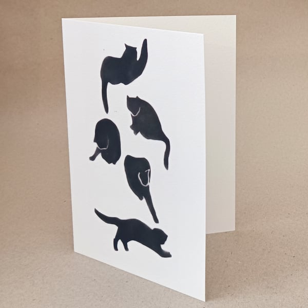 Black Cats handmade note cards