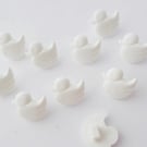 White baby duck buttons for knitting and crochet 15mm