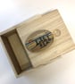WOODEN TRINKET BOX EMBELLISHED WITH CERAMIC HANDLE FEATURING STANDING STONES - Image 3