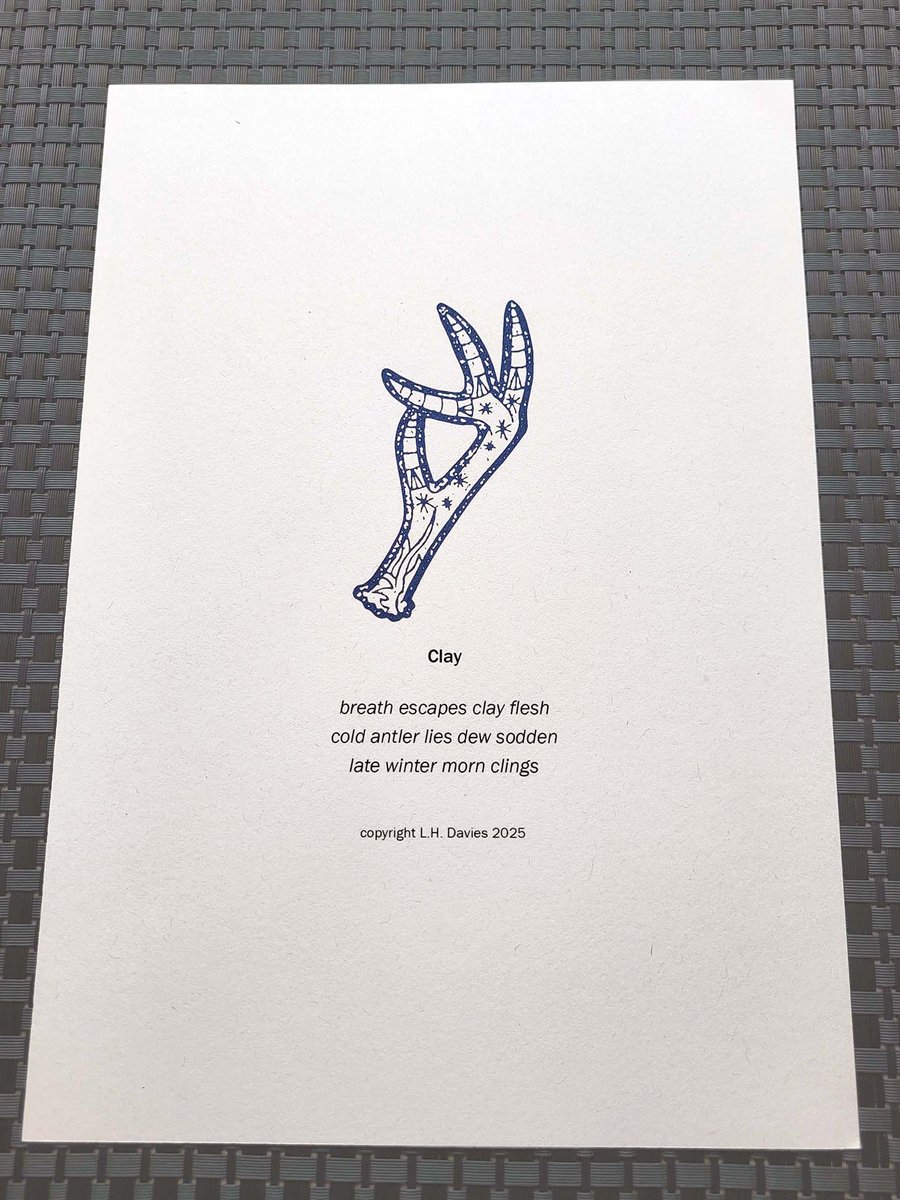 Haiku Poetry Art Print - 'Clay' Limited Edition